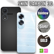 HITAM Anti-fungal Back 3D Carbon Skin Oppo A3X A3 A3Pro A98 A96 A92 A77s A76 A74 A57 A55 A54 A53 A31