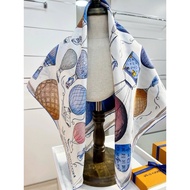 CINCILY PREMIUM 90x90cm Square Silk Scarf - head turban - 90x90 cm scarf, crow's beak bandana turban