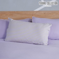 YVONNE COLLECTION條紋拼接信封式枕套1入-薰衣草紫