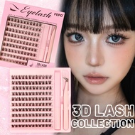 FEPO 120 Cluster Large Capacity 3D False Eyelash Set with Glue Tweezers Reusable Natural Eyelashes