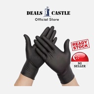 [SG STOCK] BLACK Nitrile Gloves Extra Thick / Disposable / Powder Free / Food Grade / 100Pcs Per Box