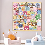 RUOPOTY 50x50cm/40x40cm/30x30cm Frame Acrylic Painting By Numbers Cartoon Animals Coloring On Number