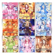 Eevee & Evolution Waifu 9pcs 1set Pokemon TCG Custom Card Holographic