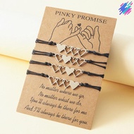 Friendship Heart Matching Bracelet - Distance Bonding Jewelry for 2 3 4 Units