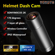 VSYSTO หมวกกันน็อก Dash Cam SonyIMX335 2K 170 องศากล้องหมวกกันน็อกพร้อมรีโมทคอนโทรลไร้สาย WIFI กันน้
