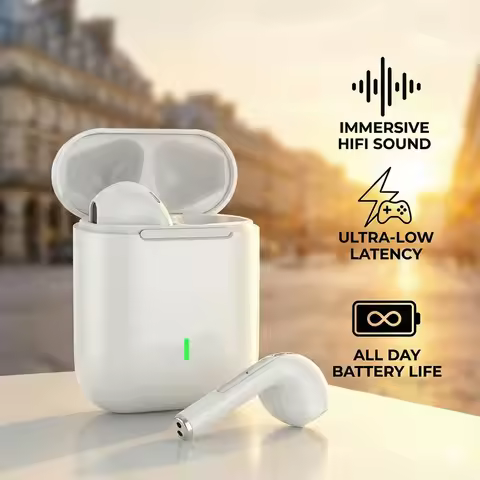 J18 True Wireless Earphone Noise Cancelling Headphone HiFI Stereo Game With Micr ﻿TWS In Ear Earbuds