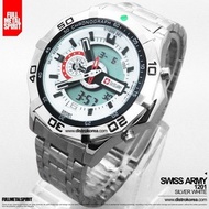 Jam Tangan Pria Swiss Army 1201 Dual Time