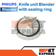 Knife Unit Blender ใบมีดโถปั่นน้ำ PHILIPS  อะไหล่แท้สำหรับเครื่องปั่น PHILIPS รุ่น HR2115211621172118และ2120 (300005873771)