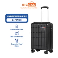 BIG BAG Apex 24"  (PP) Polypropylene Luggage 24 Inch Unbreakable Luggage Bag Travel 24 Inch Suitcase
