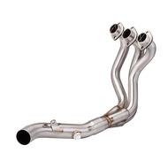 JINDI ระบบท่อไอเสียรถจักรยานยนต์หนีใบที่51มม. ท่อหน้าเชื่อมต่อตัวเก็บเสียงท่อไอเสีย51มม. สำหรับยามาฮ