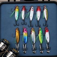 Long-Casting Blue Blade Iron Plate Lure for Crappie & Bass, Treble Hook 6066, Black Nickel Finish