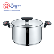 BUFFALO - 牛頭牌18/10不銹鋼加厚底高身雙耳煲 26cm / 8.3L (PNBF-0626S)