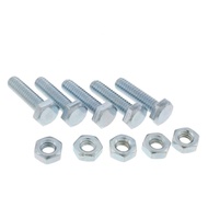M6 (1/4”) [2 HUN] HEXAGON BOLT AND NUT/WASHER NUT SCREW/SKRU NUT BESI