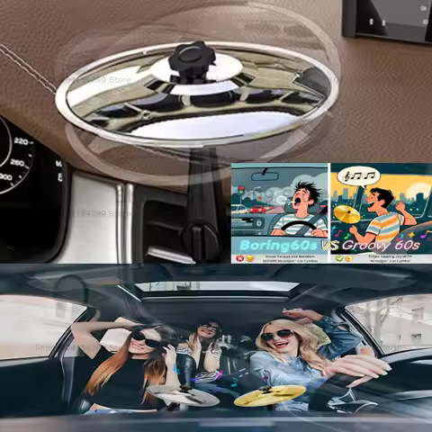1/2P Cars Crash Cymbal Air Vent Mini Drum Car Hand-shooting Cymbals Car Drum Cymbal Air Vent Musical