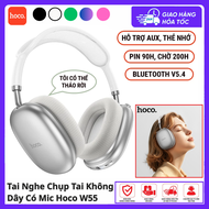 Tai nghe Chụp Tai Không Dây Có Mic Hoco W55 - Tai Bluetooth V5.4 Pin Trâu 90h Đệm Tai Có Thể Tháo Rờ