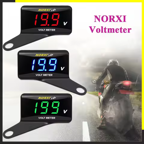 Motorcycle KOSO voltmeter digital For NVX NMAX TMAX XMAX 300 LED mini 6V 12V Electromobile Electrici