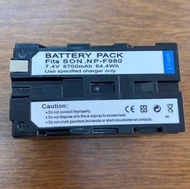 Others - 代用可充電鋰電池 - Sony NP-F980 適用 L-mount 攝錄機 電影攝影燈適用 可USB充電 7.2V 6600mAh