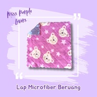 Kain Lap Microfiber Serbaguna Dua Sisi Halus Lembut Warna Ungu Lilac