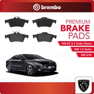 BREMBO Rear Pads (L+R) - Peugeot 508 1.6 Turbo, Peugeot 508 S/W, Peugeot 508 GT 2.2 Turbo Diesel