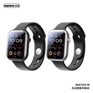 Remax Rui Watch 15 สมาร์ทบลูทูธ Heart Rate เครื่องวัดความดันโลหิตกีฬานาฬิกาพร้อมสายยางอลูมิเนียมกรณี