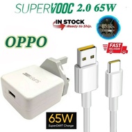 OPPO 65W Charger type c Super vooc 2.0 Fast Charger 6.5A USB Type-C Cable For OPPO A95 A96 R17 Pro Reno 4 5 6 7 8 Find X X3 X5 Pro 5G adapter