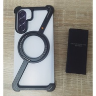 Oatsbasf Metal Borderless Magnetic Phone Case with 360° Stand for Samsung Galaxy A56/Galaxy S25 Edge