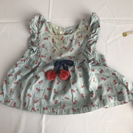 Dress bayi gingersnaps biru muda preloved