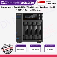 Asustor Lockerstor 4 Gen3 AS6804T AMD Ryzen Quad Core 16GB 10GBe 4 Bay NAS Storage
