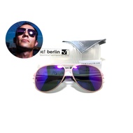 Sunglasses ic berlin collapse gold & red Size 60-15 mm. Purple Mercury Color + Full Set Box Free 1 P