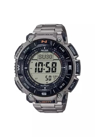 太子/銅鑼灣門市 Casio CASIO Pro Trek ProTrek 鈦金屬 錶帶 不鏽鋼 錶扣 日出/日落時間顯示 100 米防水 指南針 溫度計 氣壓計 測高 耐低溫 太陽能 光動能 黑銀色