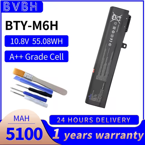 BVBH BTY-M6H Laptop Battery for MSI GE62 GE72 GP62 GP72 GL62 GL72 Battery GP62VR GP72VR PE60 PE70 MS