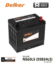Delkor NS60LS 55B24LS Maintenance Free Car Battery for Proton Iswara, Waja, Toyota Vios, Altis, RAV, Honda CR-V, Civic