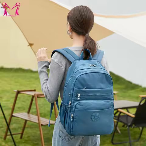 Mindesa High Quality Men And Women Portability Nylon Best Fashion Leisure Backpack School Bag Lightw