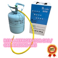 R134A CAR AIRCOND GAS / REFRIGERATOR COMPRESSOR GAS R134 GAS KERETA KOMPRESSOR 15LB 6.8KG