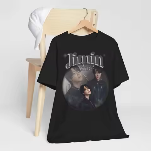 Unisex Jersey Short-Sleeve T-Shirt, Jimin's Album Face T-Shirt, Comfortable and Stylish, Unique Desi
