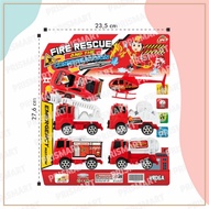 [PM] VR06A CONTENTS 6PCS FIREFIGHTER TOYS VR06A FIRE RESCUE TRUCK CONTENTS 6PCS MIXED FIRE HELICOPTE