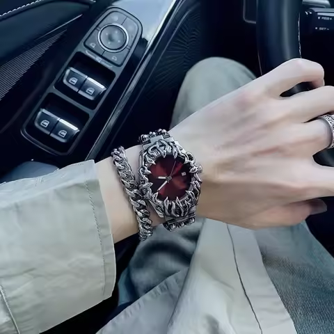 fashion heterosexual claw watch alabaster style retro Y2K European American watches special shaped a