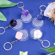 生命之花吊飾手機吊飾鑰匙圈能量石青金石粉晶白水晶紫水晶黑曜石