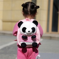 Cute Cartoon Panda Children's Small School Bag Baby Backpack Chengdu Panda Children's Gift Striped S