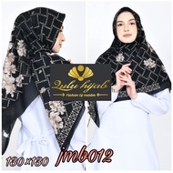 Jilbab Segi Empat Jumbo 130x130 Hijab Kerudung Voal Motif
