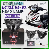 ZHIPAT LC135 LAMPU DEPAN LED LC V1 V2 V3 V4 V5 V6 V7 HEAD LIGHT LED SMOKE LENS YAMAHA LC 135 ZHI PAT