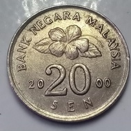 Koin Malaysia 20 sen tahun 2000