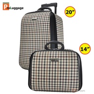 Proluggage กระเป๋าเดินทาง กระเป๋าล้อลาก กระเป๋าใส่เสื้อผ้า กระเป๋าเซ็ตคู่ 20 นิ้ว/14 นิ้ว ระบบรหัสล๊อค Code TK7702