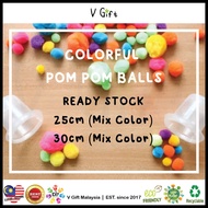 POM POM BALLS Mix Color Soft Round Shaped Pompom Balls | Fluffy Pom Pom For DIY | Crafting for Kids 