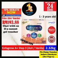 Enfagrow A+ Step 3 (Original / Vanilla) (2.32kg) Exp: 04/2027 (Asli / Vanila) (Newest Stock)