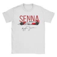 Spot pure cotton men's clothes simple retro interesting Ayrton Senna racing car large size
