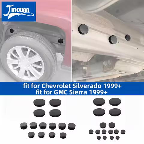 JIDIXIAN Car Chassis Round Hole Dust Waterproof Plugs Fit for Chevrolet Silverado for GMC Sierra 199