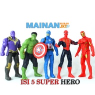 Mainankei Children Toys ROBOT AVENGERS END GAME NEW SUPER HERO 2155 ACTION FIGURE Contents 5 PCS SPIDERMAN HULK