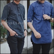 Baju Muslim Koko Jeans Kurta Premium Quality Koko Jeans Lengan Pendek Terbaru 2022