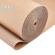 1pc Single Face Corrugated Cardboard Roll for Packing Storage Craft Camel 300x2.8mm 10m/pc
